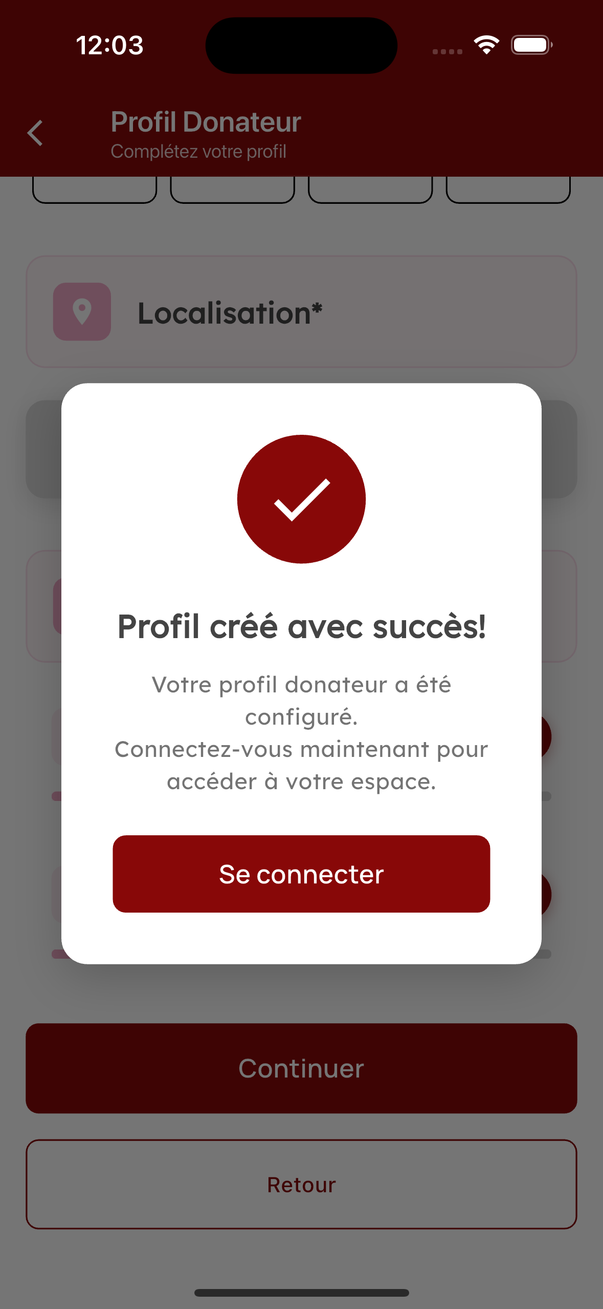 A&B Project EE app screen 9